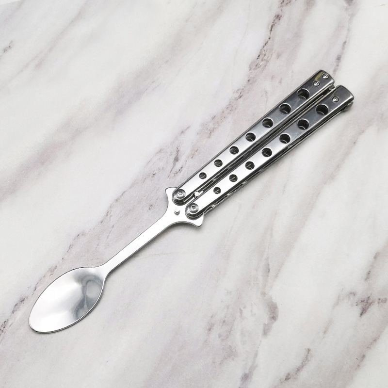 Butterfly Knife-Shaped Rotating Spoon