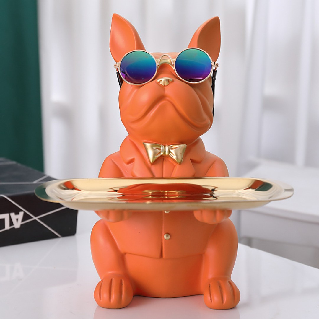 Big Mouth French Bulldog Butler Storage Box with Tray Nordic Table