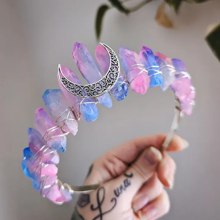 🔥Handmade Natural Crystal Crown