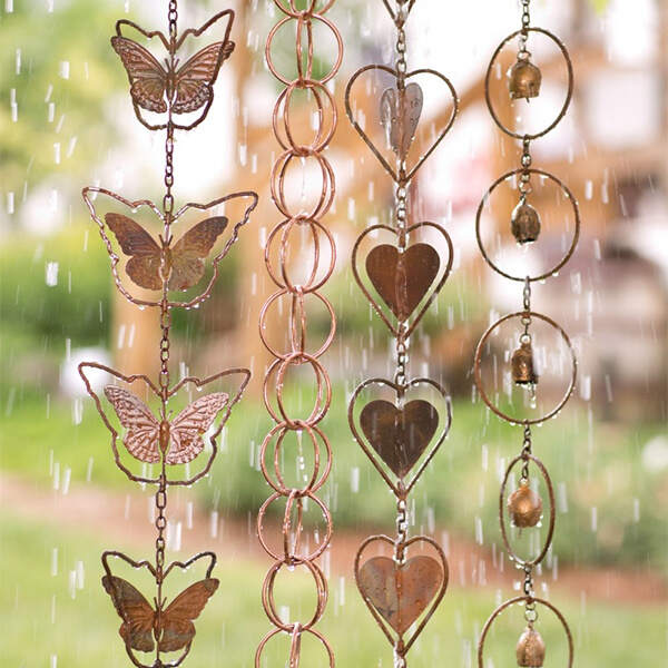 Rain Chain Metal Garden Art Gift for Mom