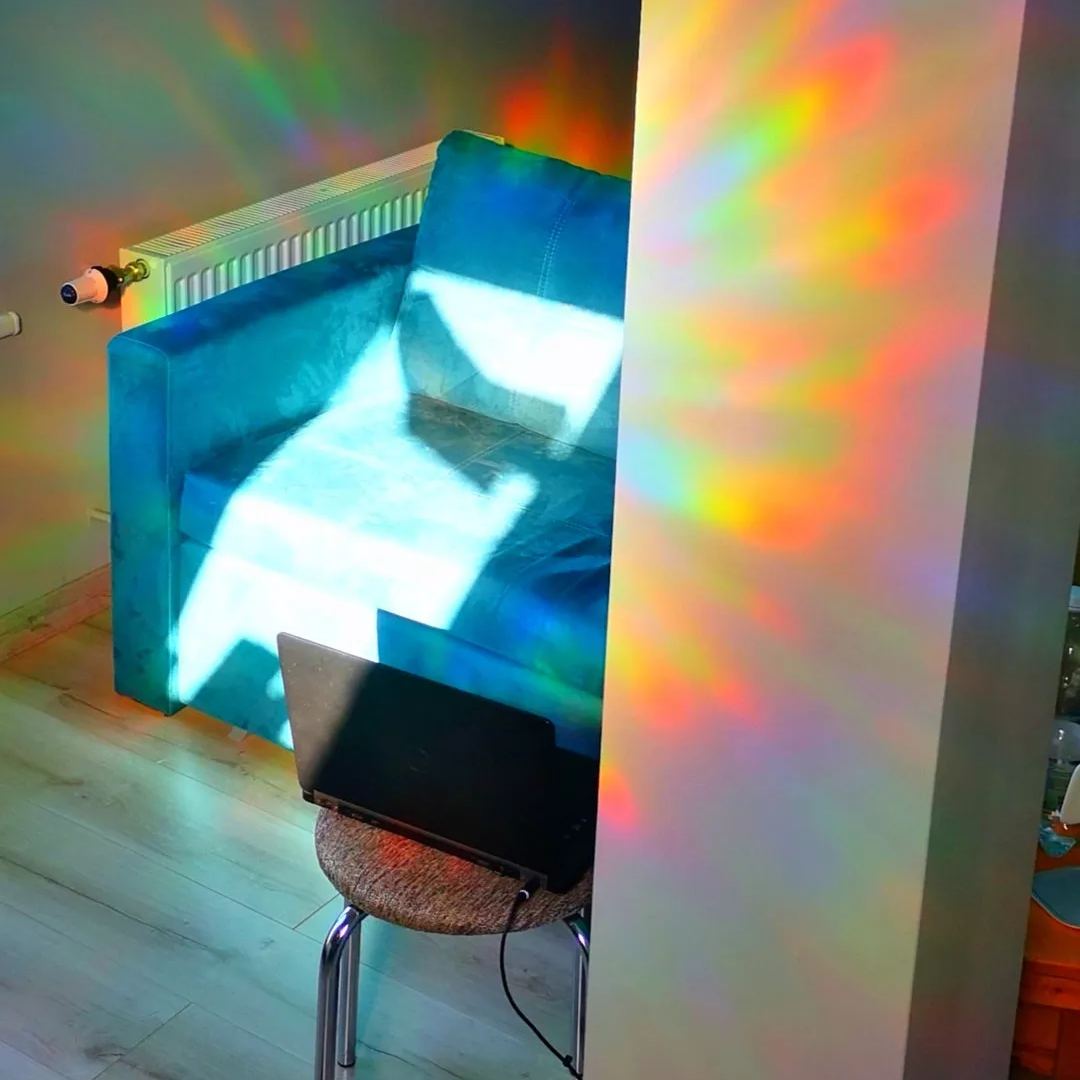 🌈Rainbow Film Anti-light Window Glass Sticker✨