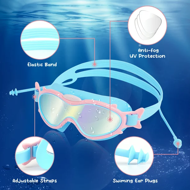 🏄‍♂️ Kids Swim Goggles for Age 3-15 Boys Girls