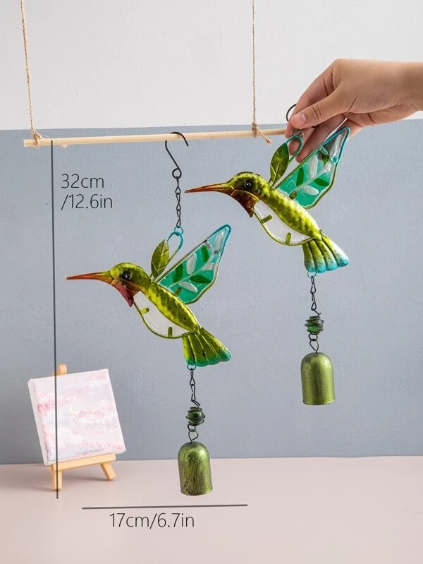 Metal Hummingbird Wind Chimes