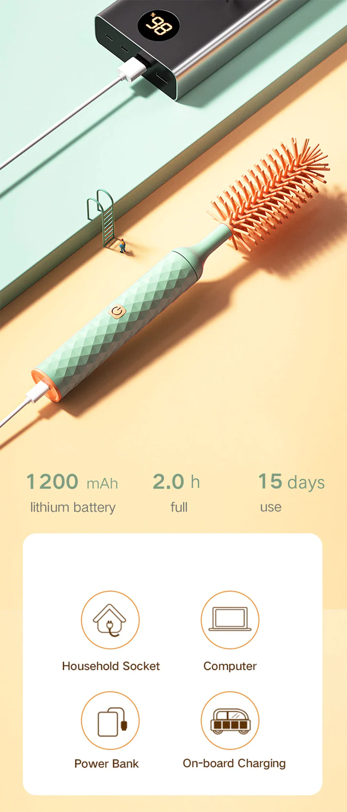 👩‍🍼Baby bottle companion - Silicone Electric Bottle Washer💦