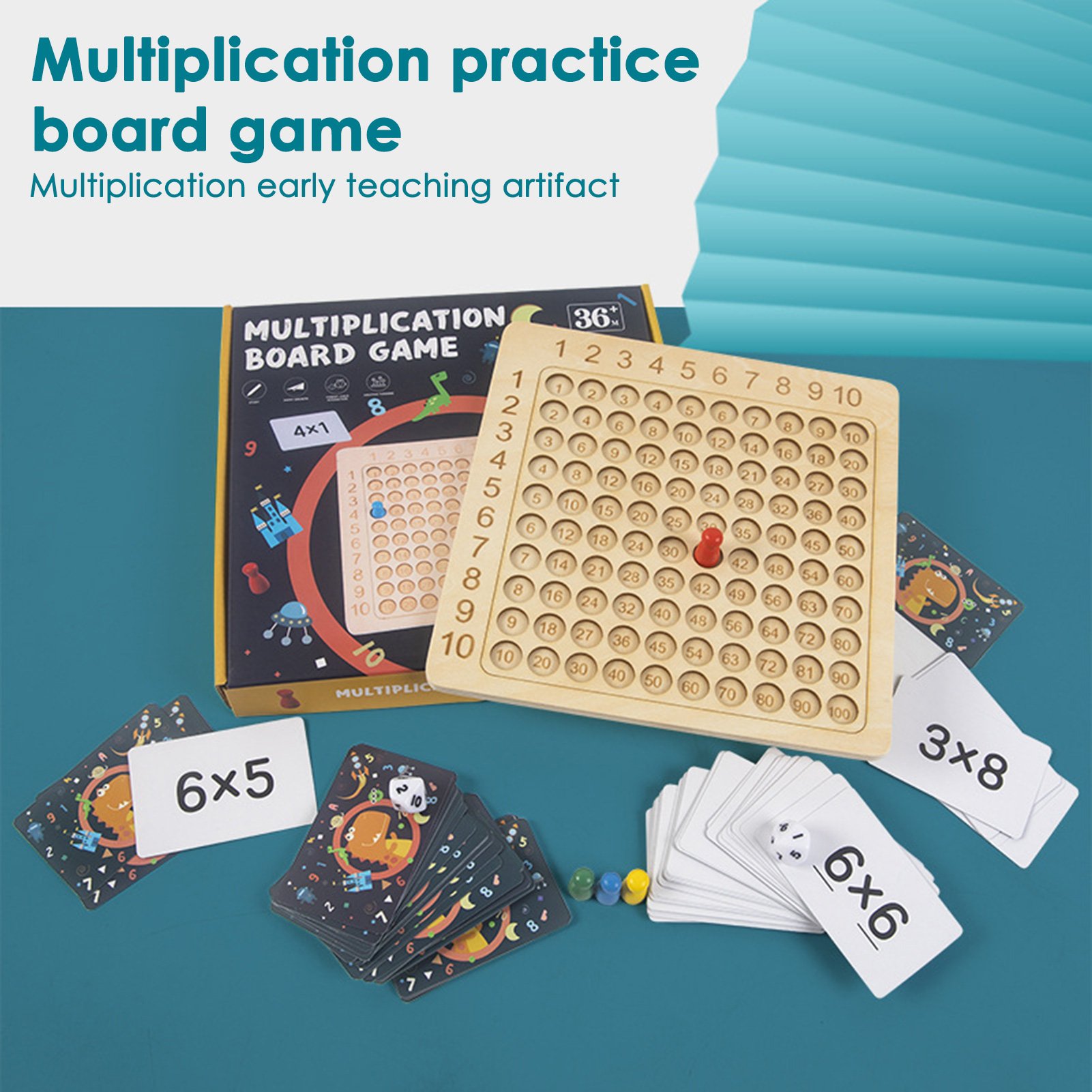Wooden Multiplication Board Game
