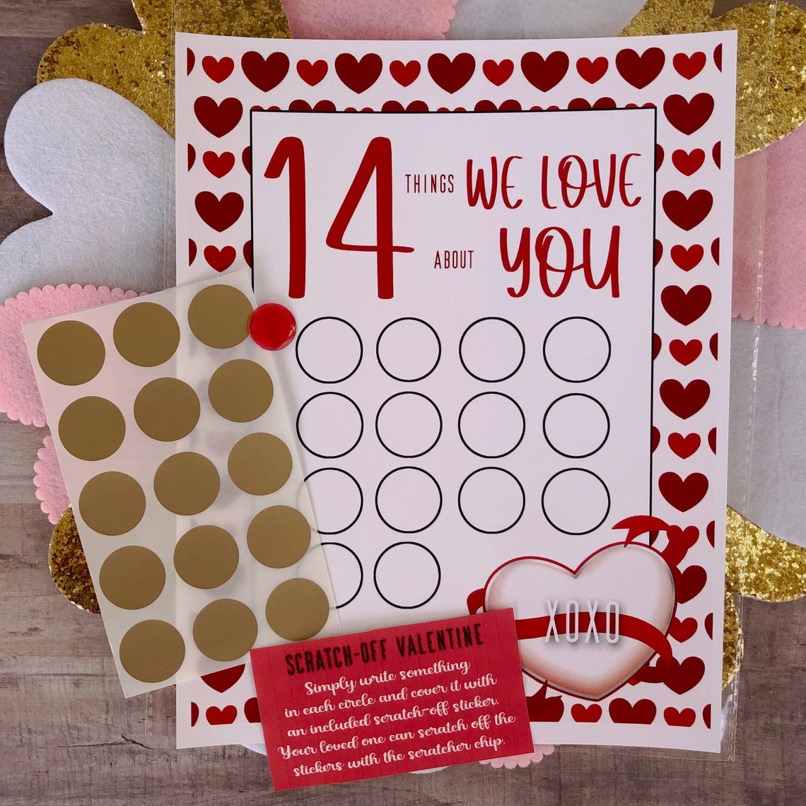🌹Valentine's Scratch Off Advent "14 things I love about you!"