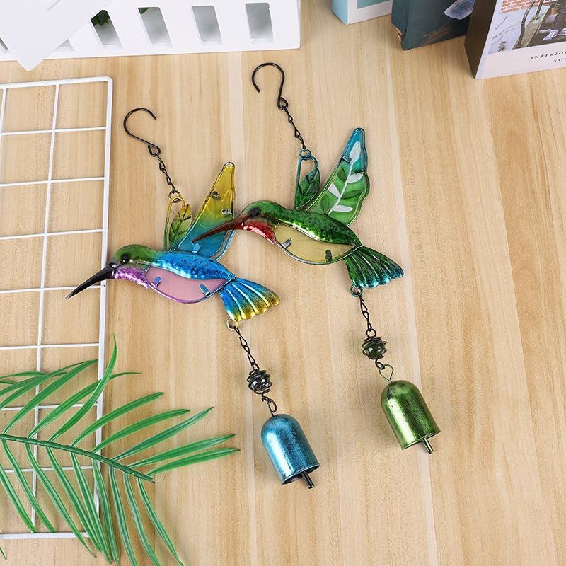 Metal Hummingbird Wind Chimes
