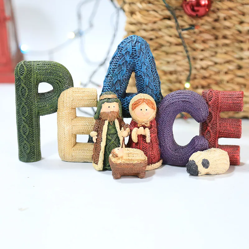 ✝️Handcrafts Family Nativity Statue