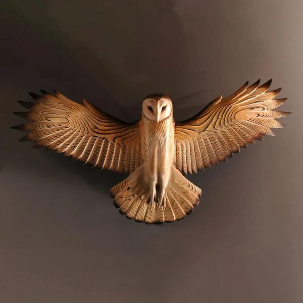 Barn Owl Sculpture Wall Art