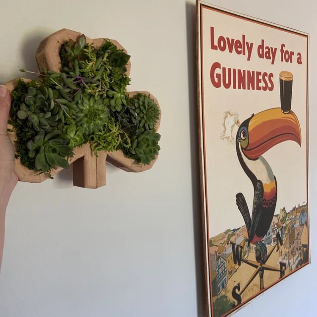 Wooden Garden Arrangements: living wall art | faux succulent wall plan