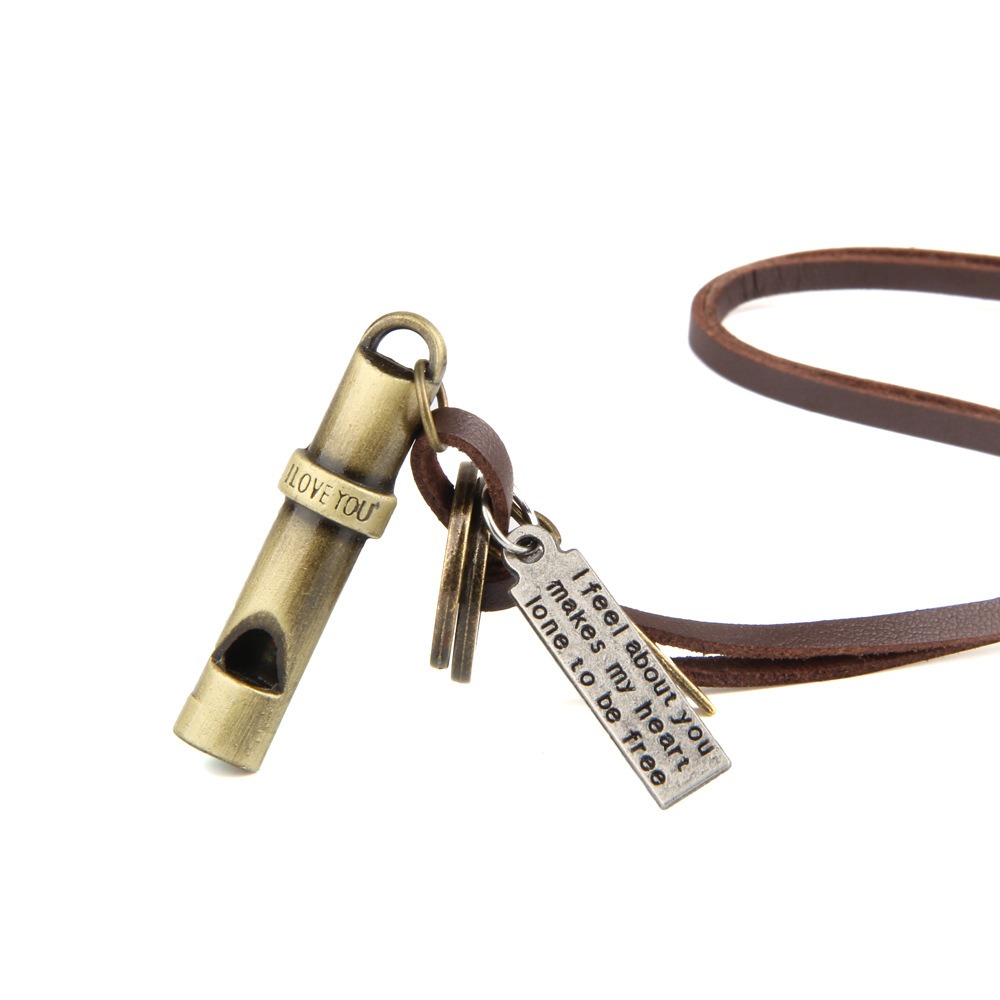 🔥NEW ARRIVAL🎁I love you whistle Necklace & Lock Ring