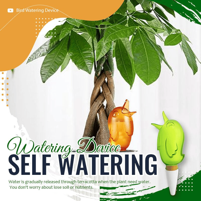 Last day sale-49% off🐦Self Spike Planter Drip Watering Bird