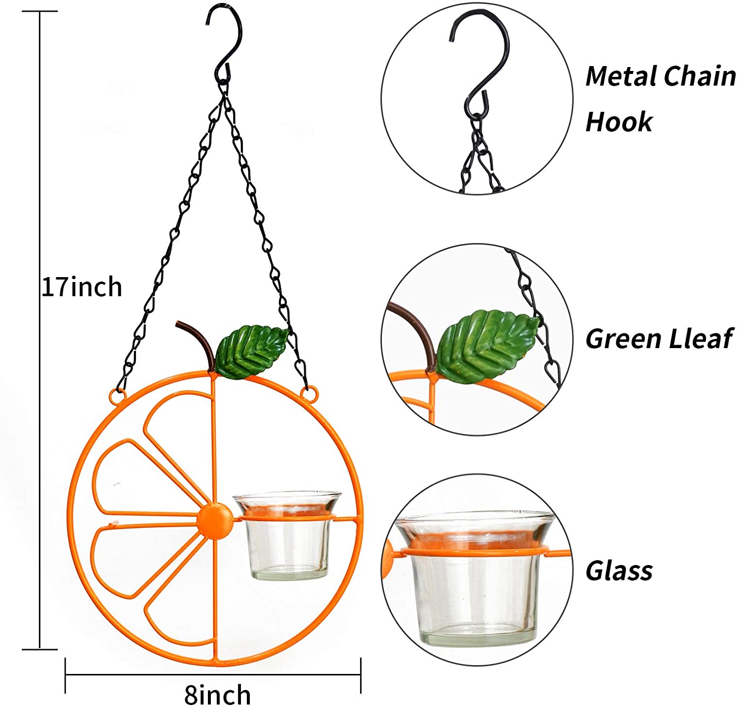 2 in 1 Hanging Clementine Hummingbird Oriole Feeder