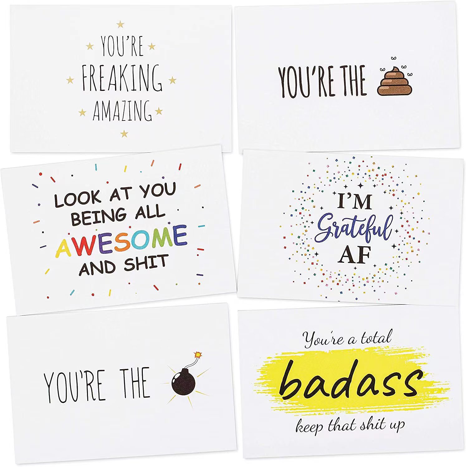 Funny Inspirational Cards in 6 Hilarious Designs