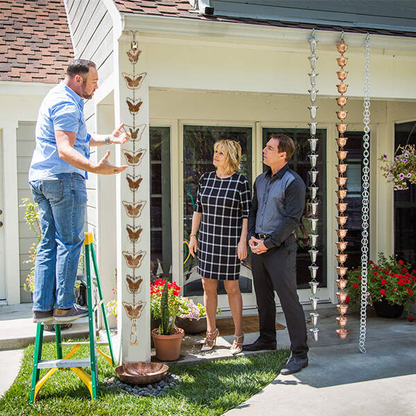Rain Chain Metal Garden Art Gift for Mom
