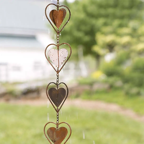 Rain Chain Metal Garden Art Gift for Mom