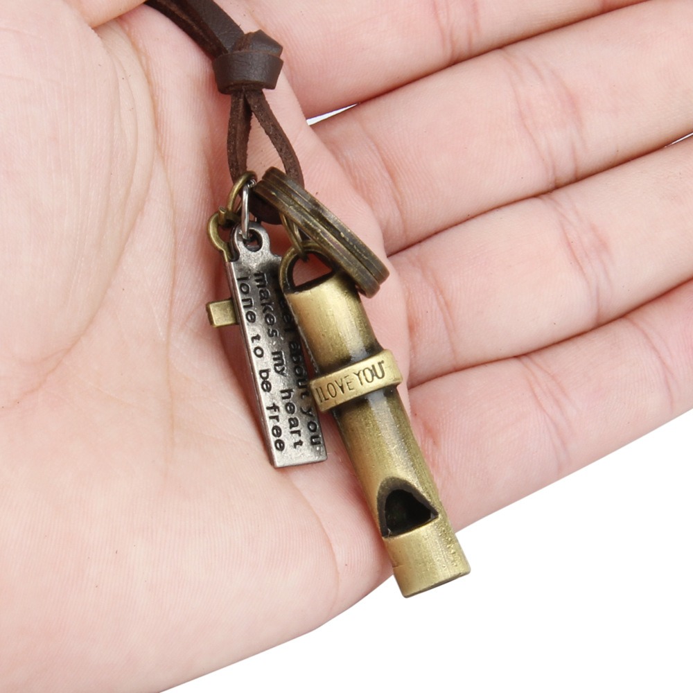 🔥NEW ARRIVAL🎁I love you whistle Necklace & Lock Ring