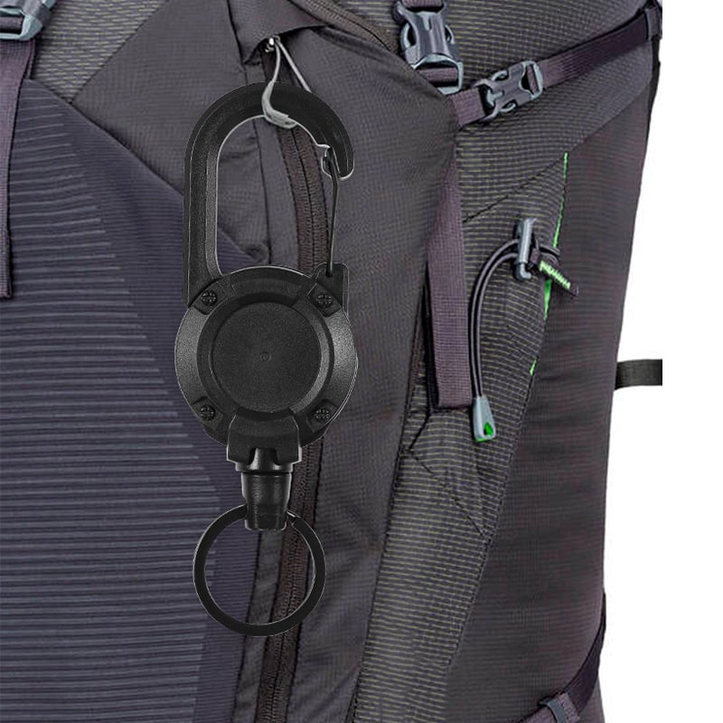 💥Outdoor Automatic Retractable Wire Rope Luya Tactical Keychain