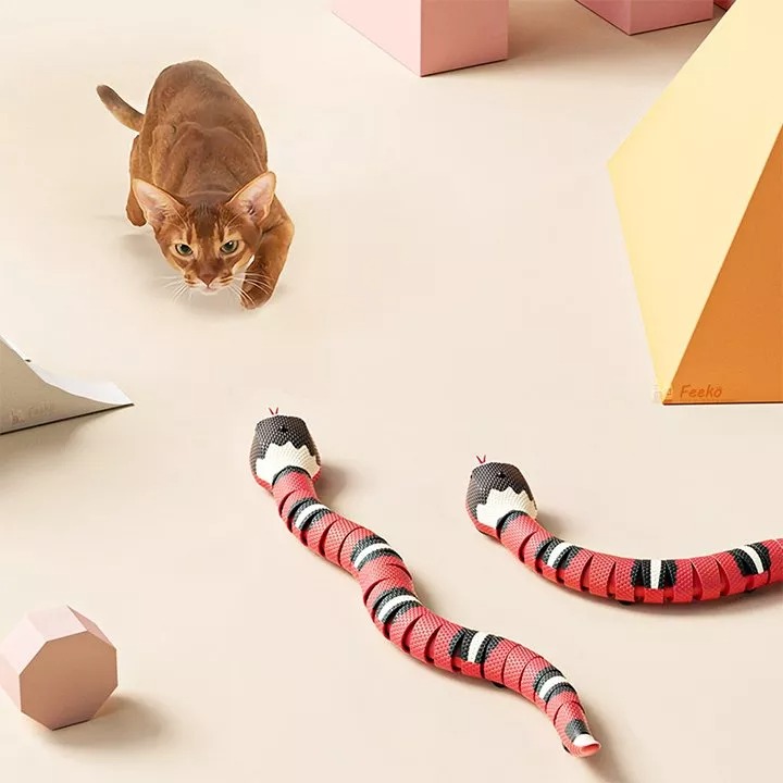  😻Smart Sensing Snake Electron Interactive Cat Toys