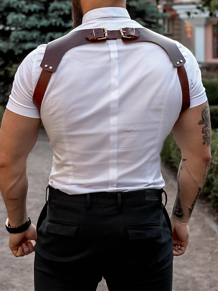Men's Leather Restraint Harness Strap