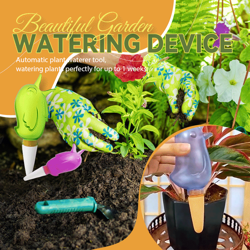 Last day sale-49% off🐦Self Spike Planter Drip Watering Bird