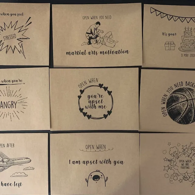 💌Set of Open When Envelopes(22pcs)-long distance relationship gift