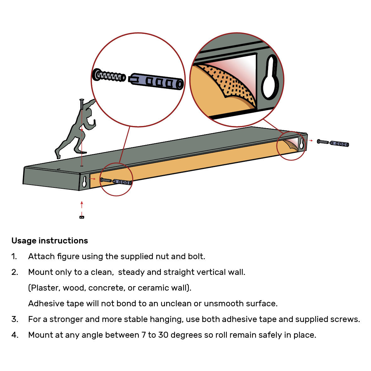 Unique Metal Fighting Villain Toilet Paper, Towel Rack
