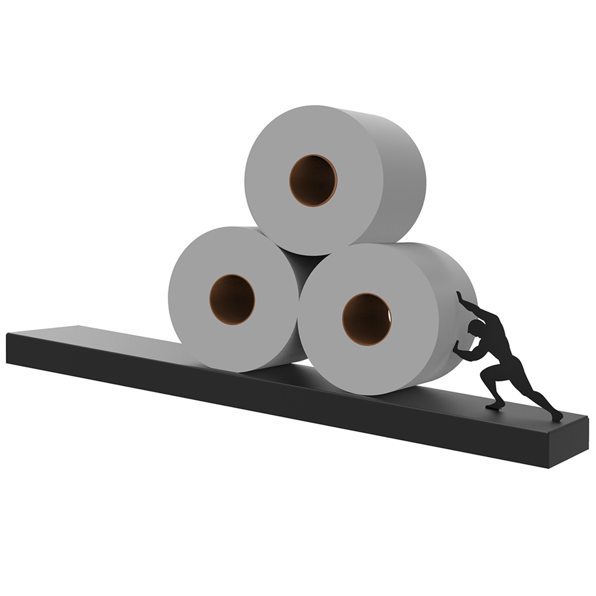 Unique Metal Fighting Villain Toilet Paper, Towel Rack