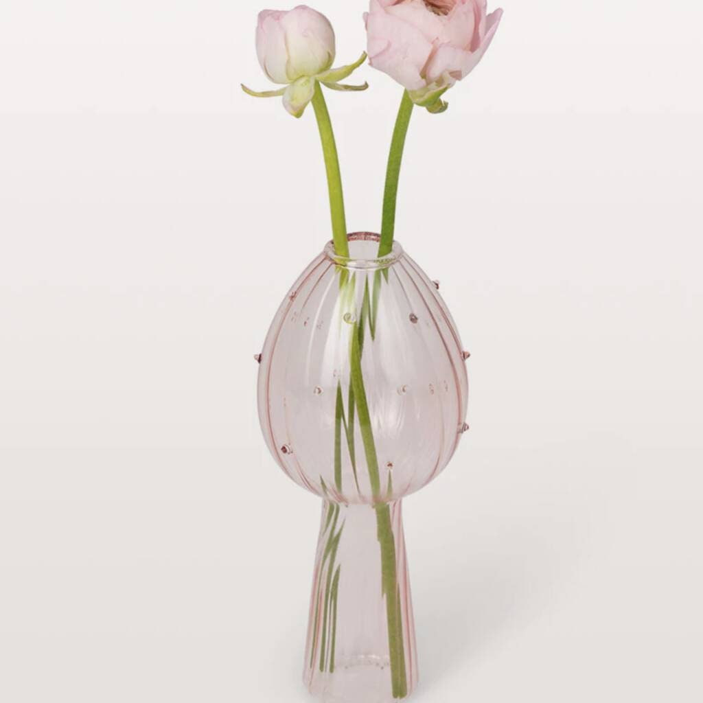 Delicate Mushroom Glass Bud Vases