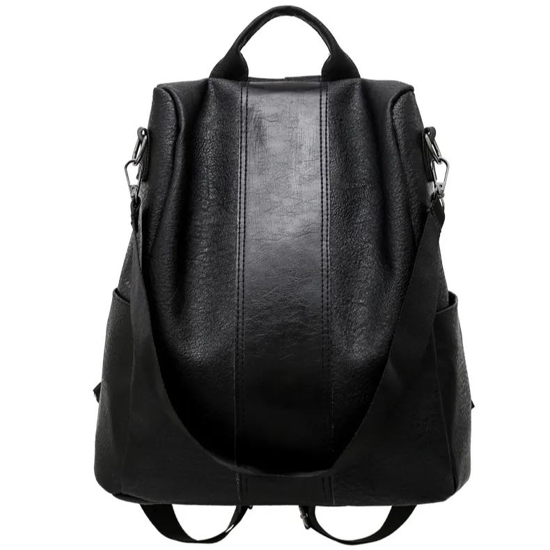 leather ladies' anti-theft backpack