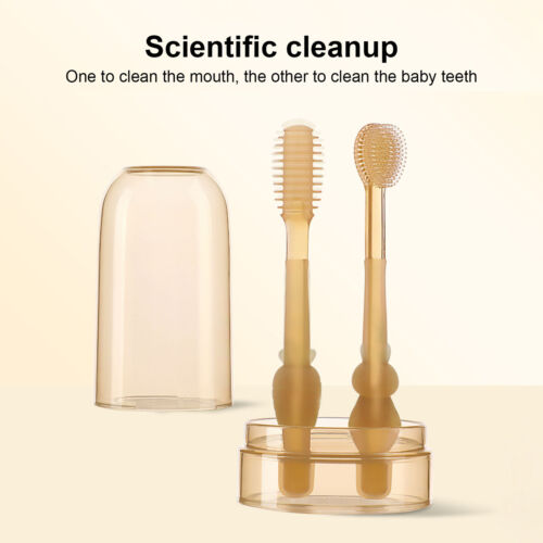 👶Baby Silicone Toothbrush - Specially Designed for Babies Aged 0-18 Months