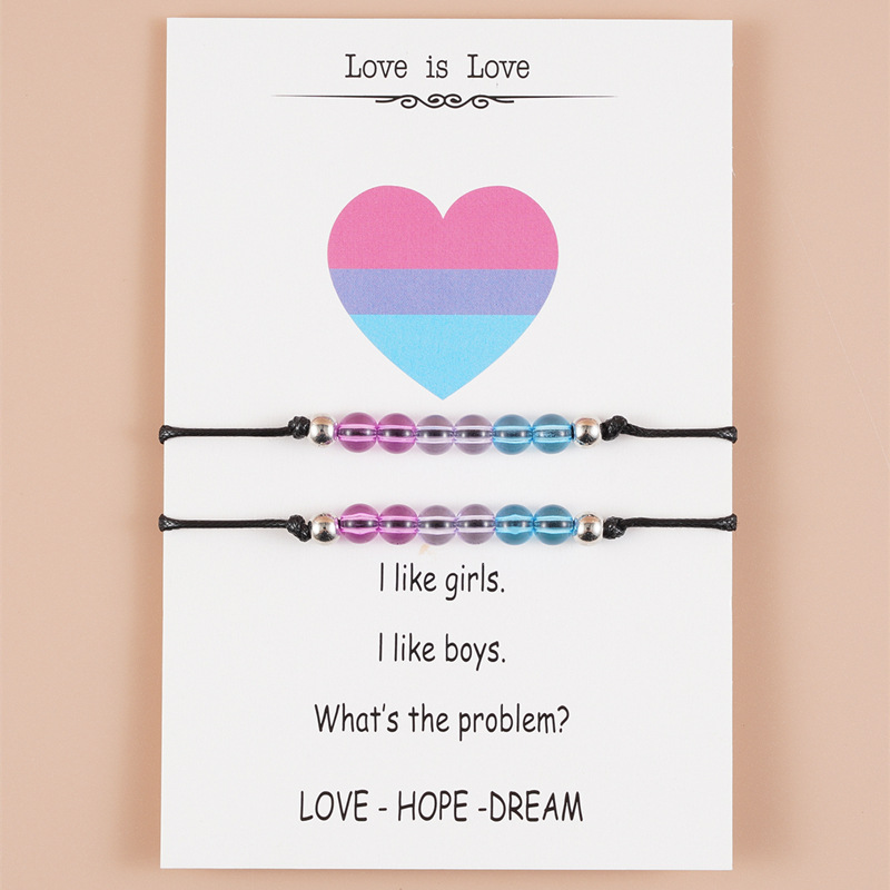 🌈2pcs rainbow card bracelet