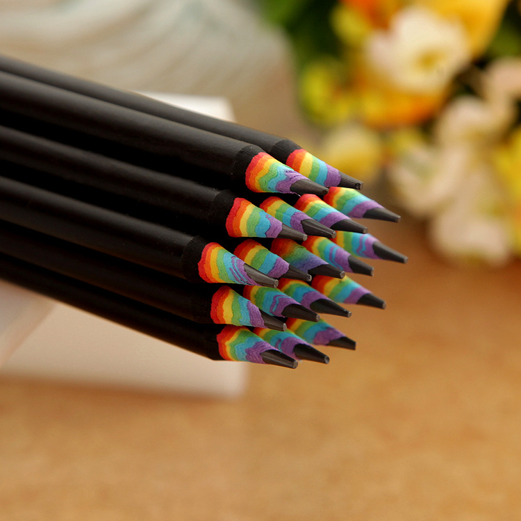 Rainbow Pencils - Recycled Paper Pencil Set For Unique Stationery Addicts