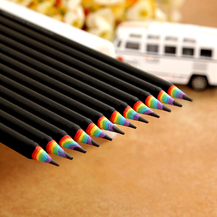 Rainbow Pencils - Recycled Paper Pencil Set For Unique Stationery Addicts