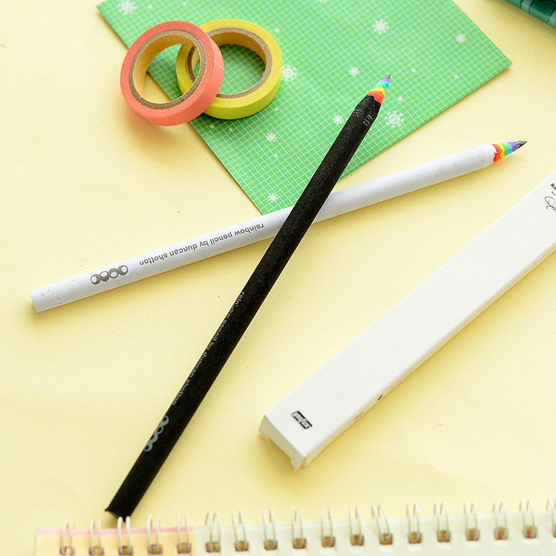 Rainbow Pencils - Recycled Paper Pencil Set For Unique Stationery Addicts