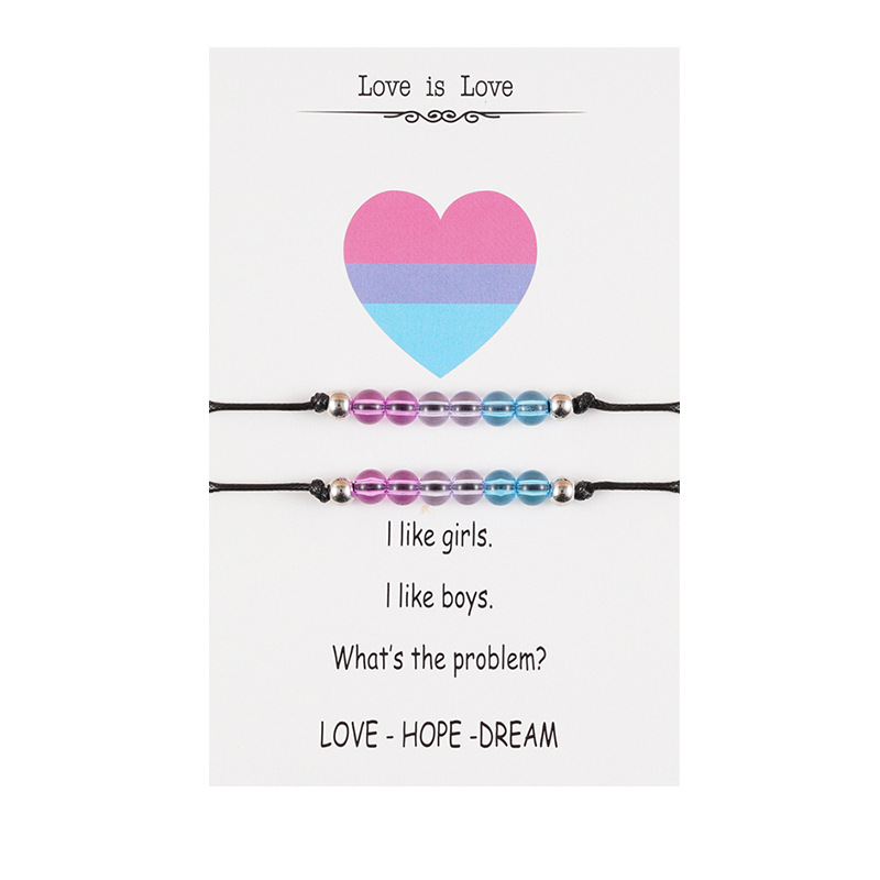 🌈2pcs rainbow card bracelet