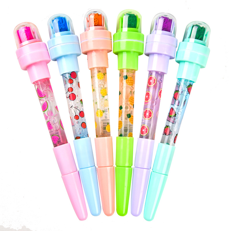 5 in 1 Light Roller Stamp Kids Blowing Magic Ballpoint Pen