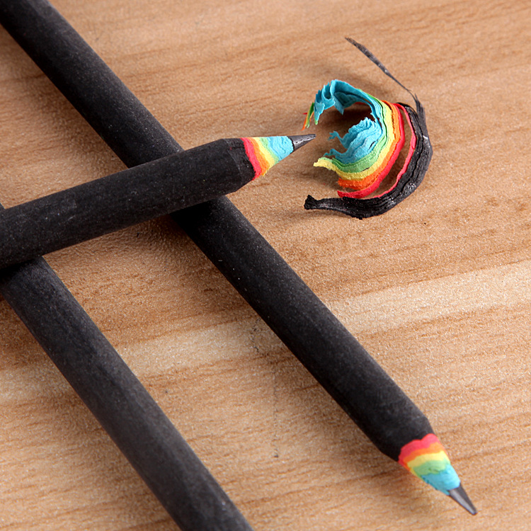 Rainbow Pencils - Recycled Paper Pencil Set For Unique Stationery Addicts