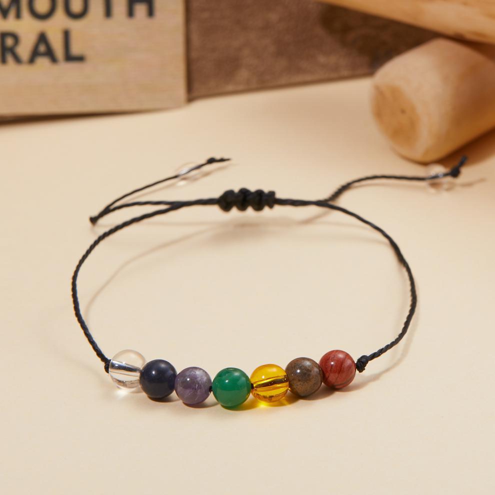 Spiritual Anxiety Reiki Beads Bracelets with Meaning Card