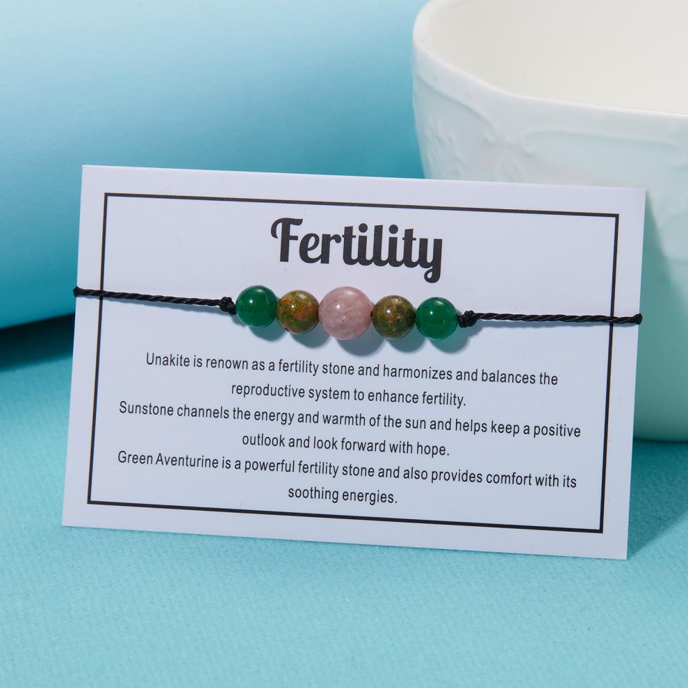 Spiritual Anxiety Reiki Beads Bracelets with Meaning Card