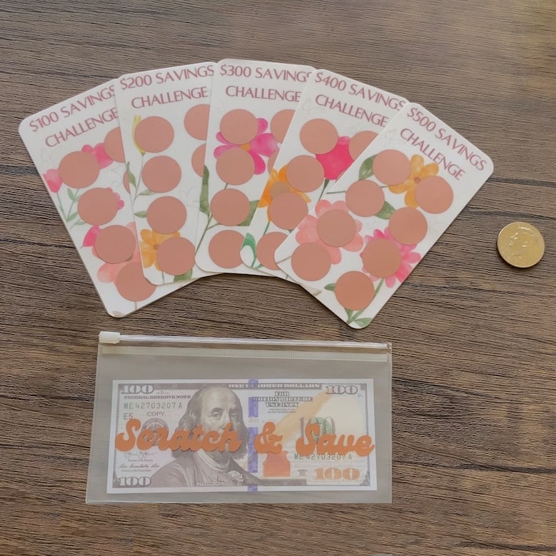 ✨Scratch-Off Savings Challenge💰（5Pcs）