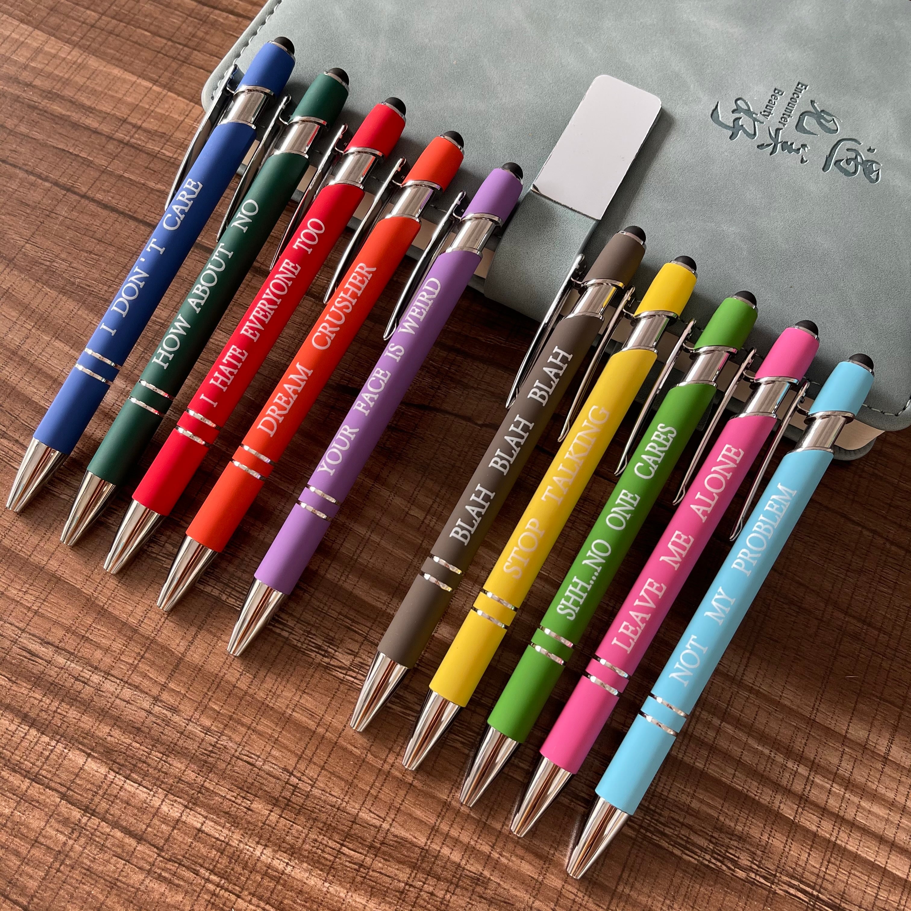 10pcs Funny Office Ballpoint Pens(Black Ink)