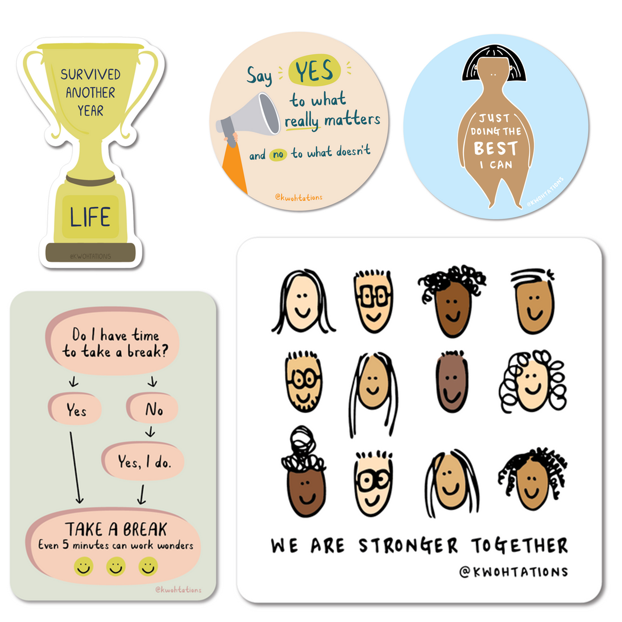 👊Courage Booster Stickers: Empowering You to Face Life🌟