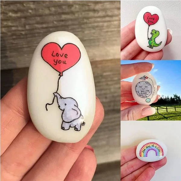 Cute Lucky Charm Love You Elephant Stone