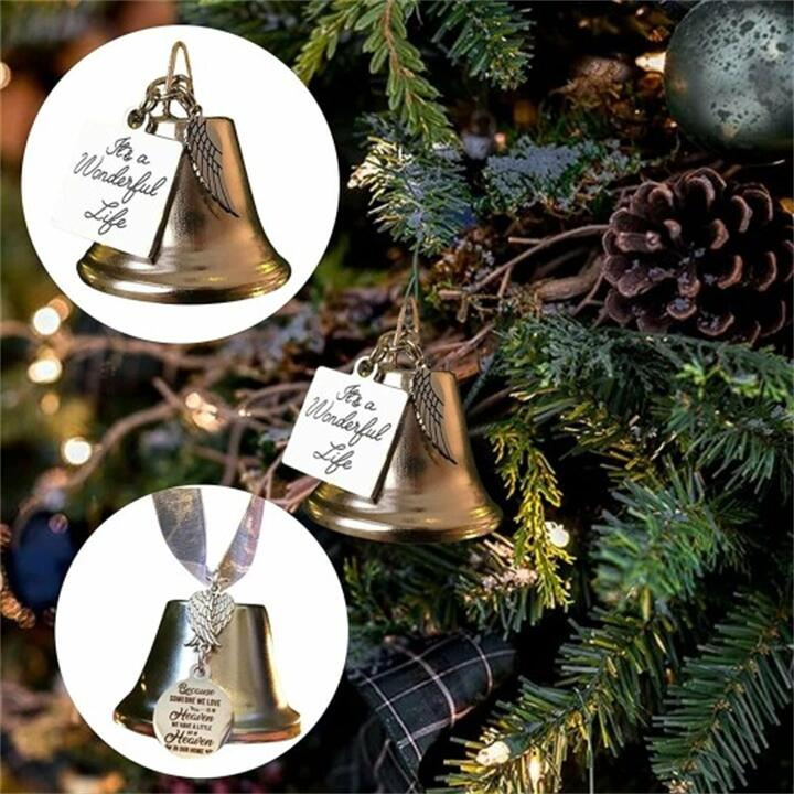 🎄Christmas Ornaments Angel Wings Bell🔔—Memorial Christmas Gift👼