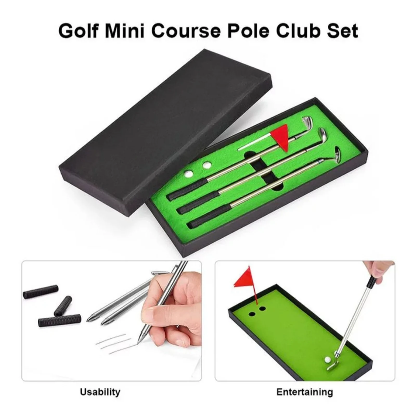 Funny gift Mini Desktop Golf Set(Set of 3)