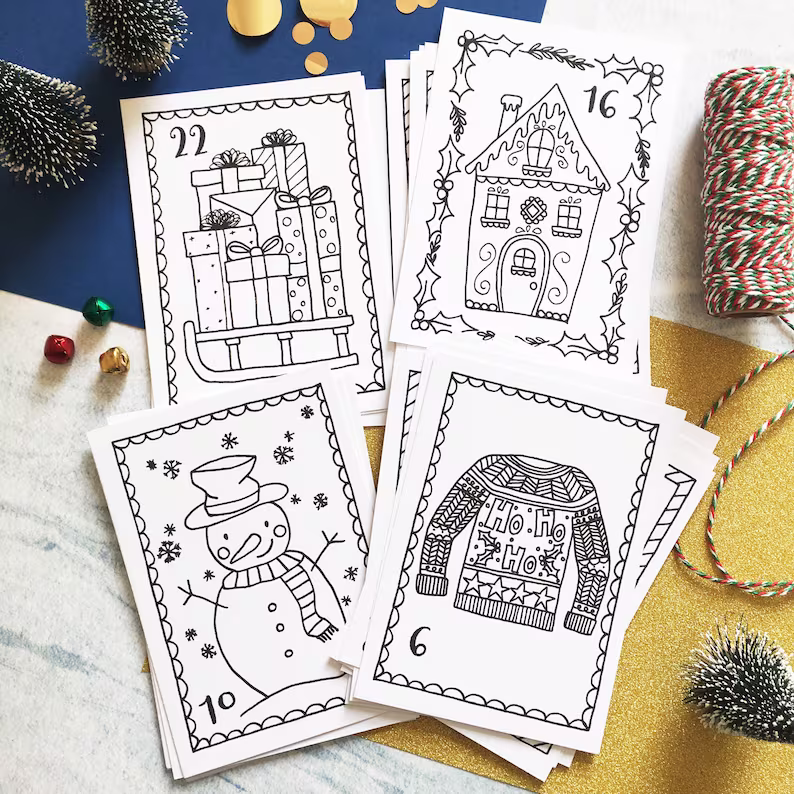 🎨Coloring Christmas Advent Calendar🎄