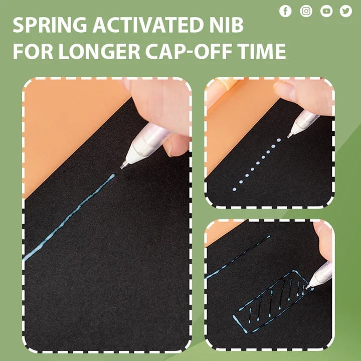 Scrapbook Quick Dry Glue Pen（set of 6）