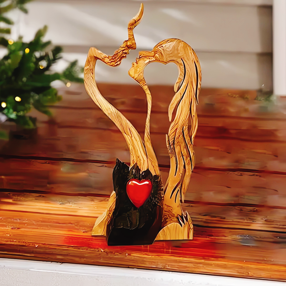 🔥Romantic wooden statues of loved ones❤️