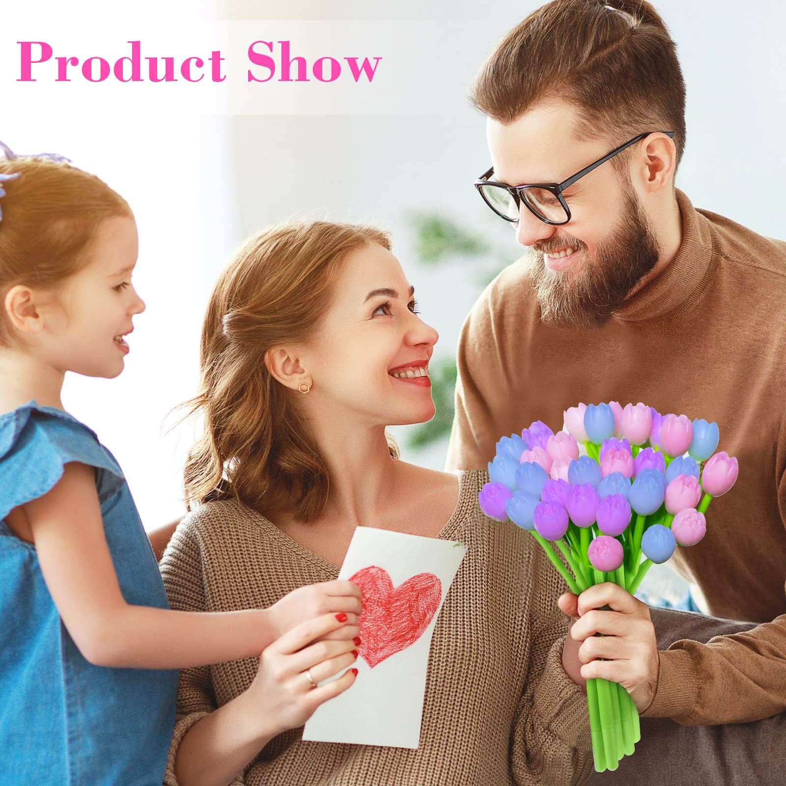 Color-changing tulip ballpoint pens(set of 6)